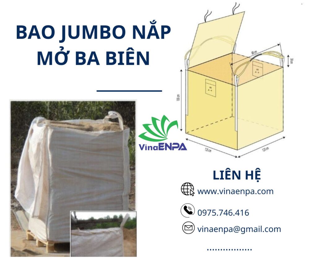 Bao Jumbo nắp mở ba biên 